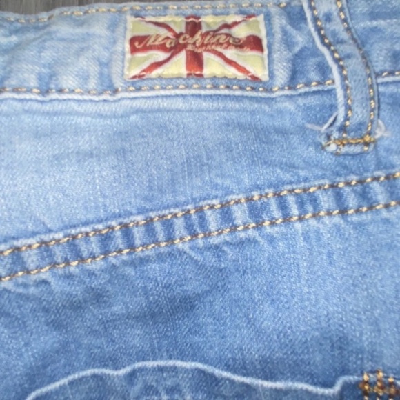 Machine Pour Neuf Mode Cut-Off Denim Jean Shorts Frayed Distressed Sz Medium. - Picture 6 of 12